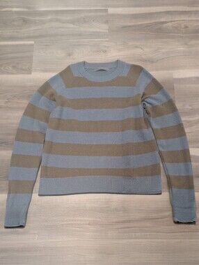 Icebreaker | Waypoint Merino Wool Striped Knit Sweater In Blue & Olive